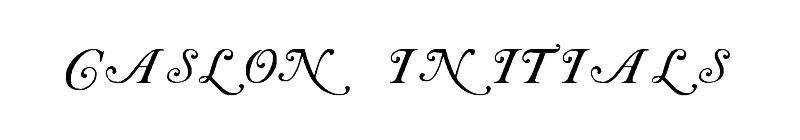 Caslon Initials